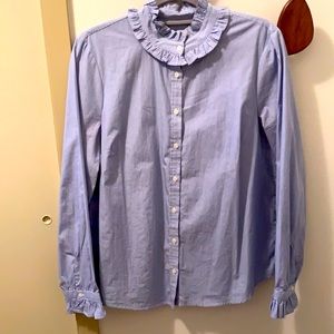 J.Crew ruffle neck blouse
